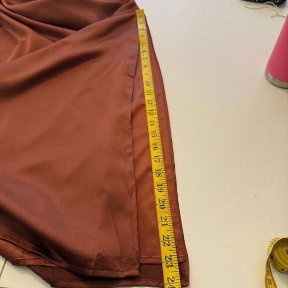 Sugar Lips Baltic Born Copper Brown Charisma Drape Neck Maxi Dress Sz 1X NWT - Picture 12 of 15